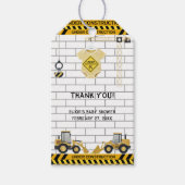 In aanbouw babykleding Baby shower Cadeaulabel (Voorkant)