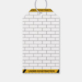 In aanbouw babykleding Baby shower Cadeaulabel (Achterkant)