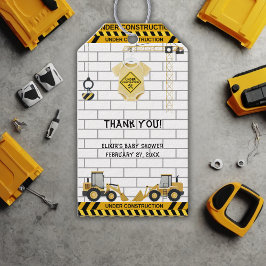 In aanbouw babykleding Baby shower Cadeaulabel