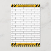 In aanbouw babykleding Baby shower Informatiekaartje (Achterkant)