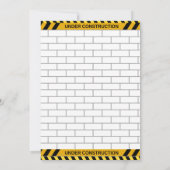 In aanbouw babykleding Baby shower Kaart (Achterkant)