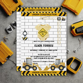 In aanbouw babykleding Baby shower Kaart