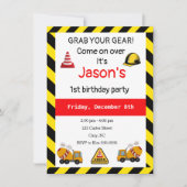 In aanbouw Betonmixer Verjaardag Kaart (Voorkant)