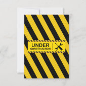 In aanbouw Bulldozer Baby shower Bedankkaart (Achterkant)