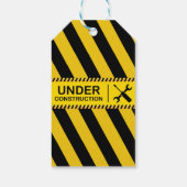 In aanbouw Bulldozer Baby shower Cadeaulabel (Achterkant)