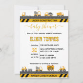 In aanbouw Bulldozer Baby shower Kaart (Voorkant)