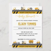 In aanbouw Bulldozer Baby shower Kaart (Voorkant)