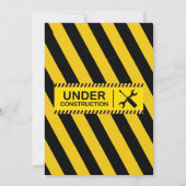 In aanbouw Bulldozer Baby shower Kaart (Achterkant)