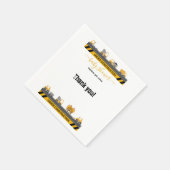 In aanbouw Bulldozer Baby shower Servet (Hoek)