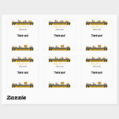 In aanbouw Bulldozer Baby shower Vierkante Sticker (Vel)
