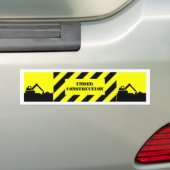 in aanbouw bumpersticker (Op auto)