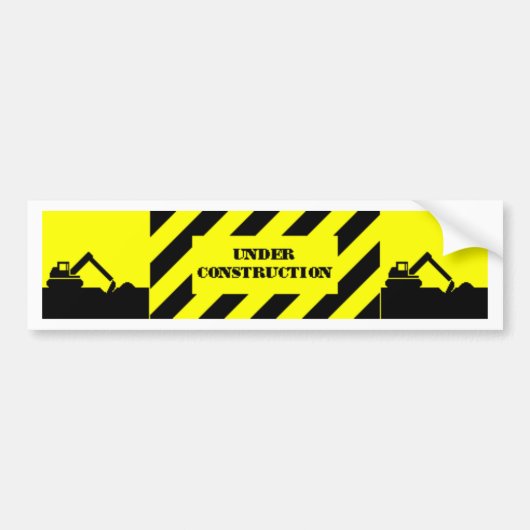 in aanbouw bumpersticker (Voorkant)