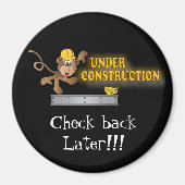 In aanbouw Grappige Aap Magneet (Voorkant)