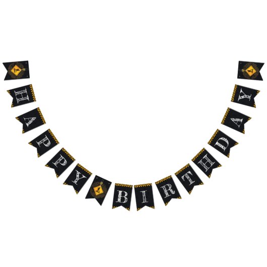 In aanbouw Happy Birthday Vlaggetjes (Alle)