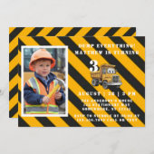 In aanbouw Jongensfoto Verjaardag Bash Kaart (Voorkant / Achterkant)