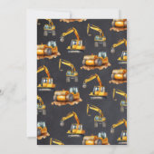 In aanbouw krijtbord verjaardag uitnodiging (Achterkant)