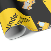 In aanbouw met vrachtwagens cadeaupapier (Rol Hoek)