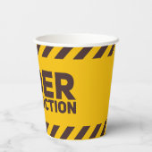 In aanbouw Straatteken Grafisch Papieren Bekers (Achterkant)