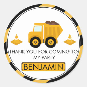 In aanbouw Truck Verjaardagsgunst Sticker