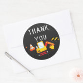In aanbouw Verjaardag Dank u Chalkboard Ronde Sticker (Envelop)