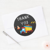 In aanbouw Verjaardag Dank u Chalkboard Ronde Sticker (Envelop)