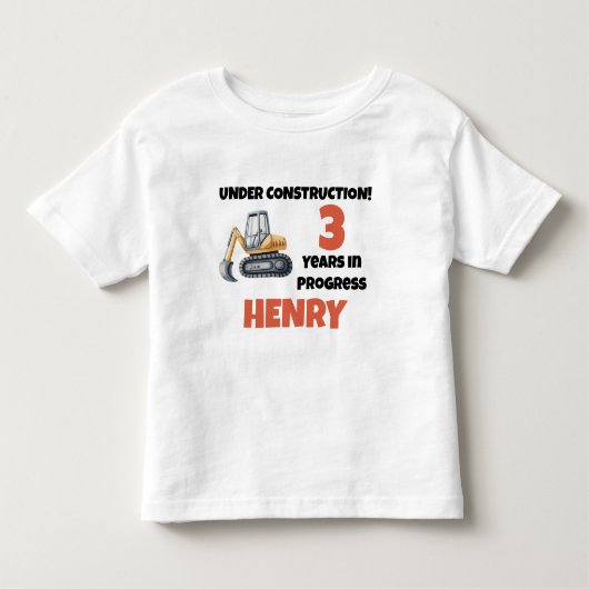 In aanbouw Verjaardag Jongen Custom Party Kinder Shirts (Voorkant)