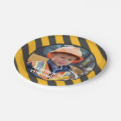 In aanbouw Verjaardag van de Jongen Bash Papieren Bordje (Gekanteld)