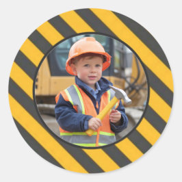 In aanbouw Verjaardag van de Jongen Bash Ronde Sticker