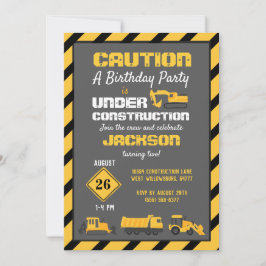 In aanbouw Verjaardagsfeestje grijs Kaart