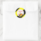 In aanbouw verjaardagsfeestje ronde sticker (Tas)