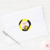 In aanbouw verjaardagsfeestje ronde sticker (Envelop)