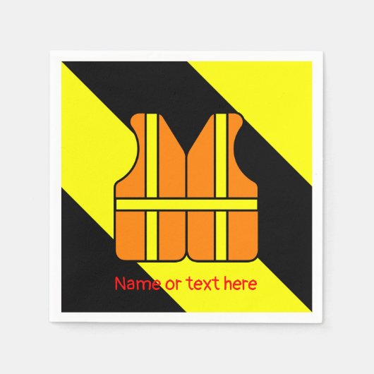 In aanbouw verjaardagsfeestje servet (Voorkant)