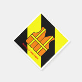 In aanbouw verjaardagsfeestje servet (Hoek)