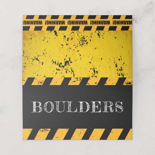 In aanbouw Voedsel teken Verjaardag Plaats Kaart Plaatskaartje (Buitenkant ongevouwen)