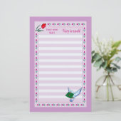 In aanraking blijven briefpapier (Staand voorkant)