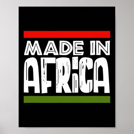 In Afrika Zwarte Geschiedenis Afrikaans Afro-erfgo Poster (Voorkant)