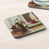 In afwachting van een Publiek (olie op paneel) Onderzetter (Linkerzijde)