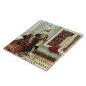 In afwachting van een Publiek (olie op paneel) Tegeltje (Zijkant)