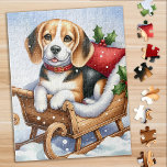 In afwachting van Lente - Labrador Puppy - Zwart L Legpuzzel<br><div class="desc">Een kleine zwarte Labrador Puppy die op lente wacht. 

In afwachting van de lente - Oorspronkelijk kunstwerk van Judy Burrows @ Black Dog Art</div>