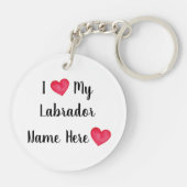 In afwachting van Lente - Labrador Puppy - Zwart L Sleutelhanger (Achterkant)