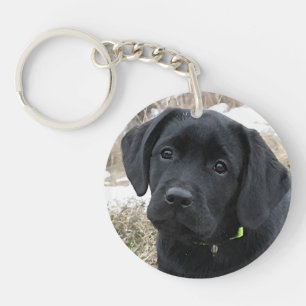 In afwachting van Lente - Labrador Puppy - Zwart L Sleutelhanger