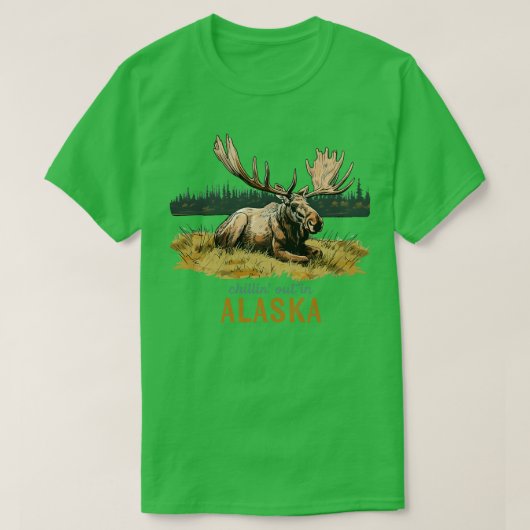 in Alaska Moose Art Tshirt (Design voorkant)