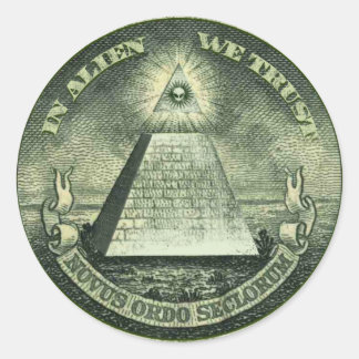 In Alien vertrouwen we op Sticker