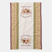 In All Things Give Thanks Autumn Floral Theedoek (Verticaal)