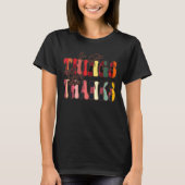 In All Things Give Thanks Groovy Leopard Thanksgiv T-shirt (Voorkant)