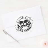 In Allah We Trust - Islamitisch geloof geïnspireer Ronde Sticker (Envelop)