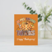 In alle dingen geef Bedankt blij Thanksgiving Feestdagenkaart (Staand voorkant)