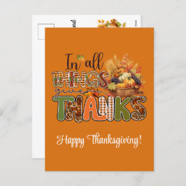 In alle dingen geef Bedankt blij Thanksgiving Feestdagenkaart