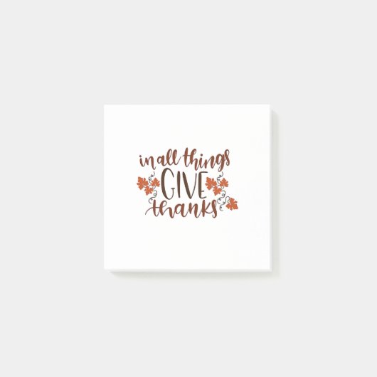 In Alle Dingen Geef Dank Thanksgiving Pompoen Post-it® Notes (Voorkant)