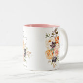 In alle dingen geven Bedankt bloemige Rozen Mok (Voorkant rechts)